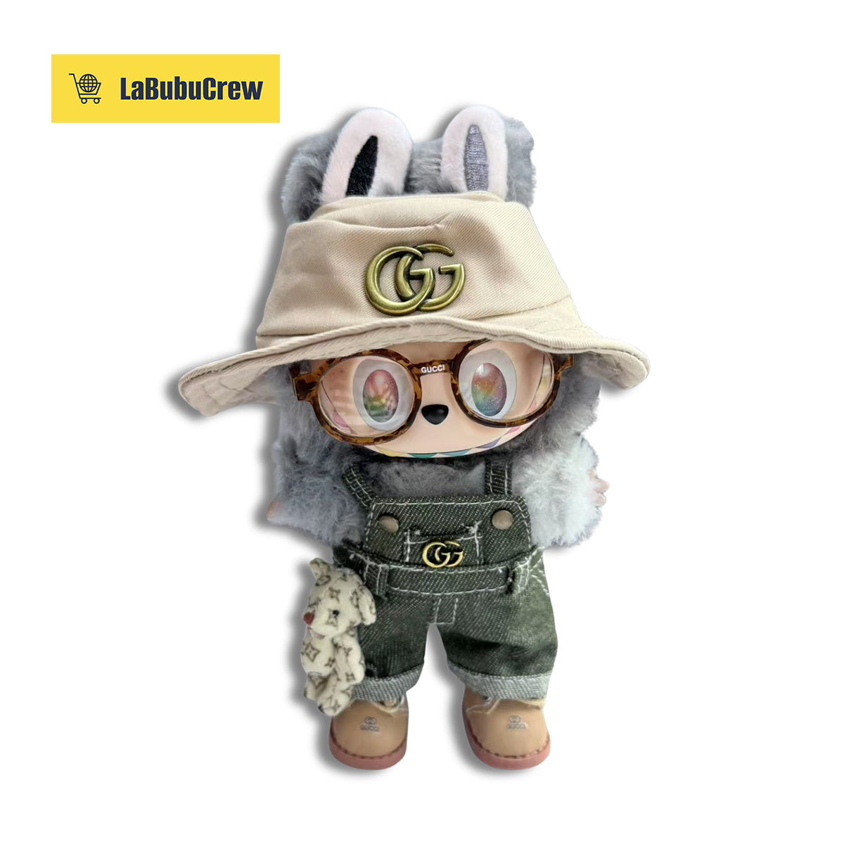 LabubuCrew Handmade 5-Piece Outfit Set – Eclectic Luxury Edition（Clothes Only）