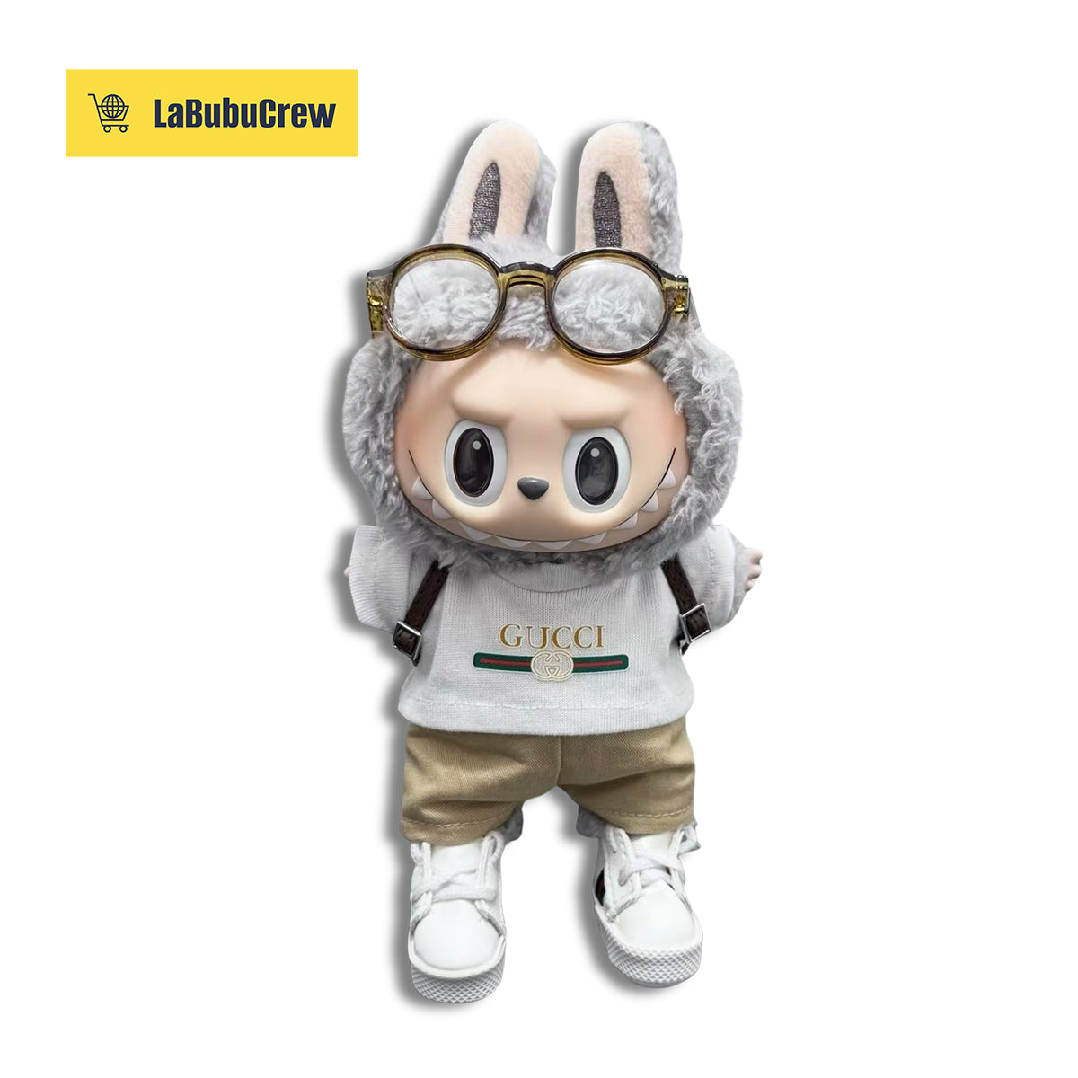 LabubuCrew Handmade 5-Piece Outfit Set – Eclectic Luxury Edition（Clothes Only）