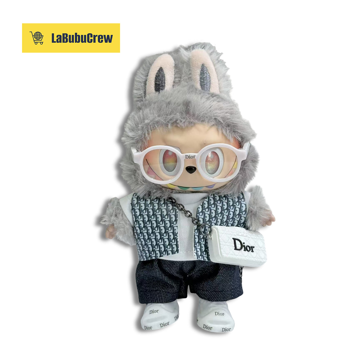 LabubuCrew Handmade 5-Piece Outfit Set – Haute Couture Edition（Clothes Only）