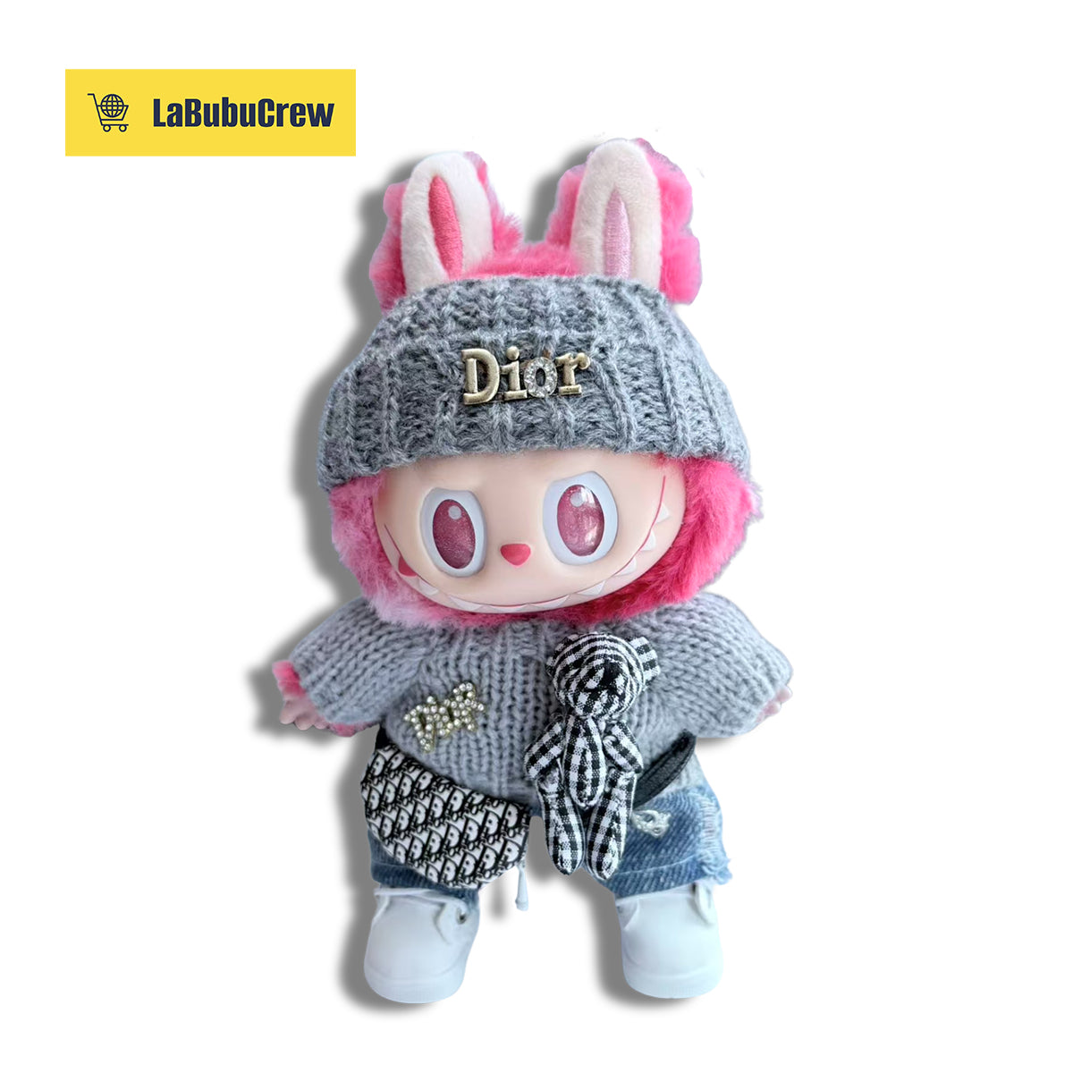 LabubuCrew Handmade 5-Piece Outfit Set – Haute Couture Edition（Clothes Only）