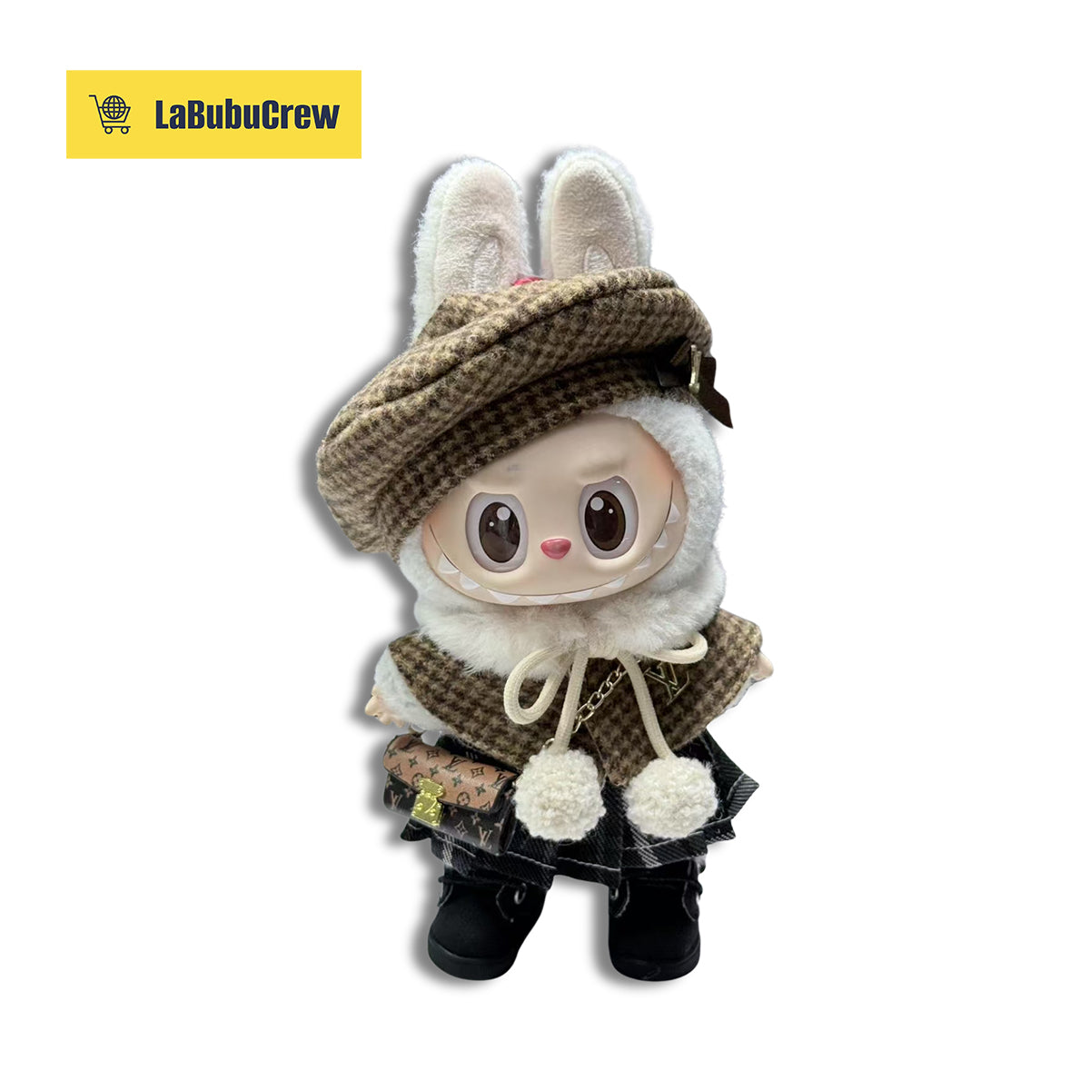 LabubuCrew Handmade 5-Piece Outfit Set – Metropolitan Classic Edition（Clothes Only）