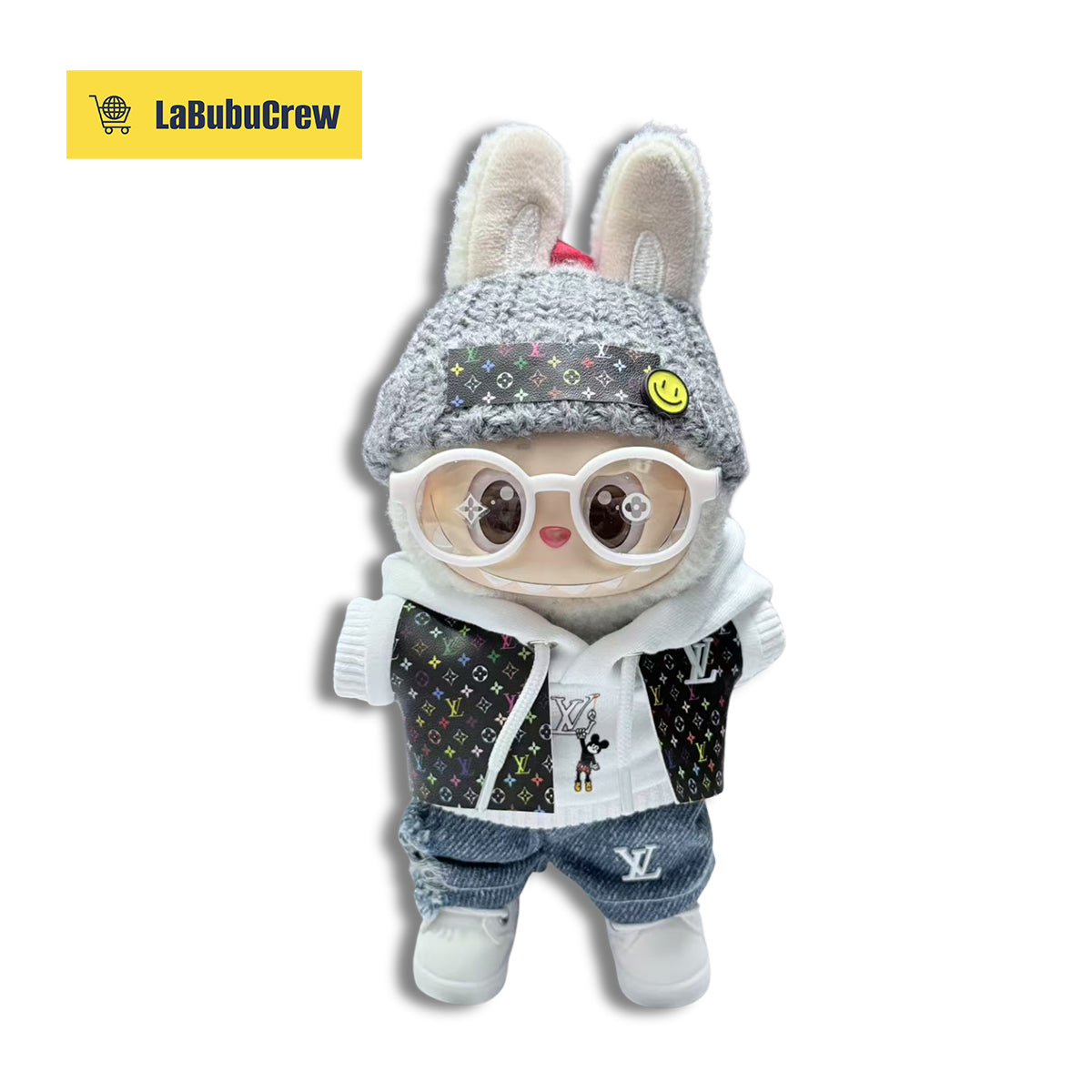 LabubuCrew Handmade 5-Piece Outfit Set – Metropolitan Classic Edition（Clothes Only）