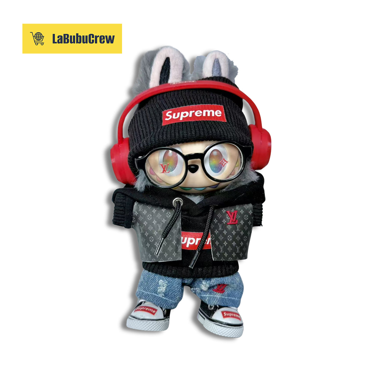 LabubuCrew Handmade 5-Piece Outfit Set – Metropolitan Classic Edition（Clothes Only）