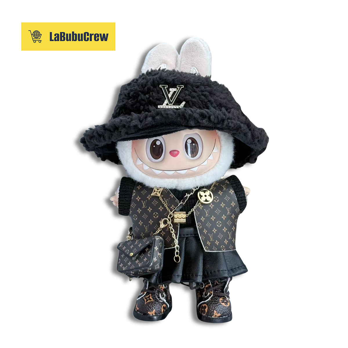 LabubuCrew Handmade 5-Piece Outfit Set – Metropolitan Classic Edition（Clothes Only）