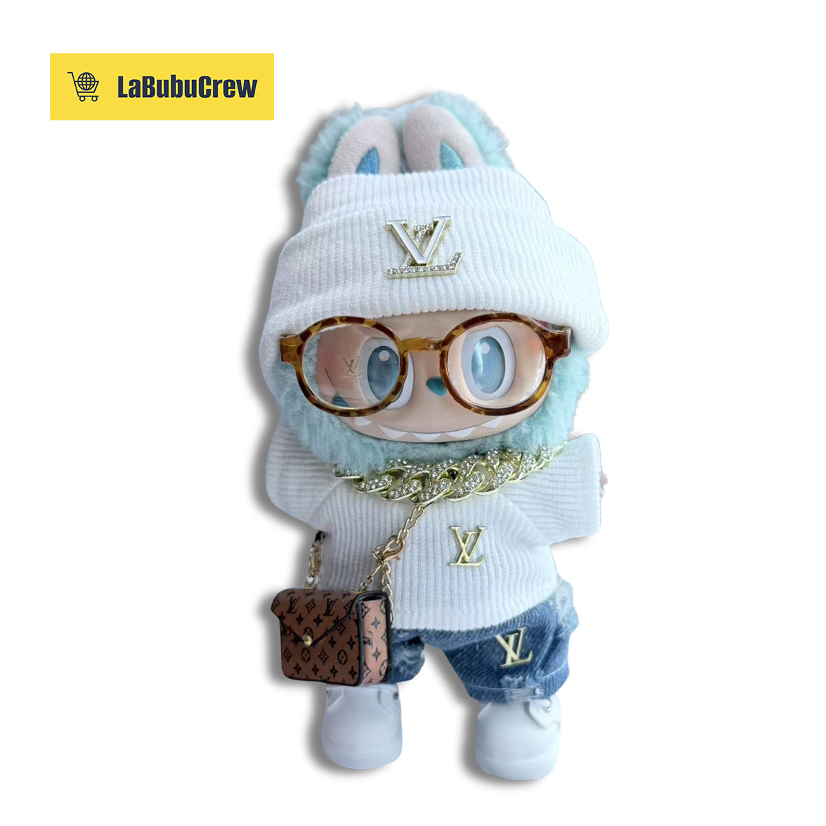 LabubuCrew Handmade 5-Piece Outfit Set – Metropolitan Classic Edition（Clothes Only）
