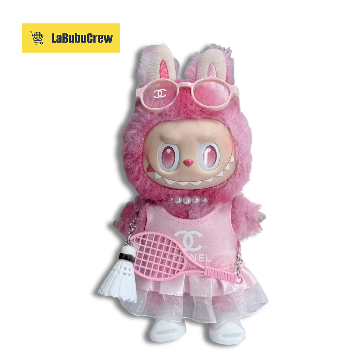 LabubuCrew Labubu Clothes – Handmade 5-Piece Outfit Set | Parisian Elegance Edition（Clothes Only）